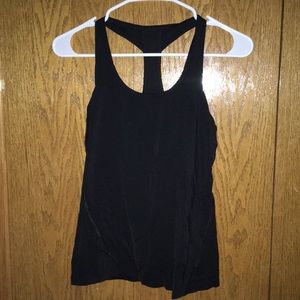 Black workout tank top